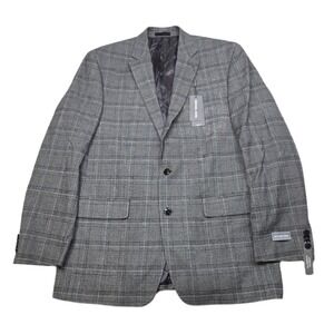 Michael Kors Kent Sport Coat Mens 42L Black White Classic Fit Stretch‎ $295 NEW